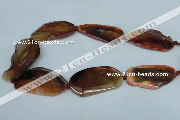 CNG1235 15.5 inches 25*40mm - 30*55mm freeform agate beads