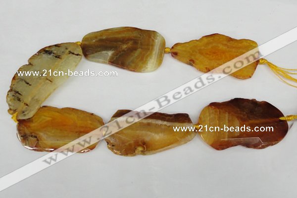 CNG1236 15.5 inches 30*50mm - 40*65mm freeform agate beads