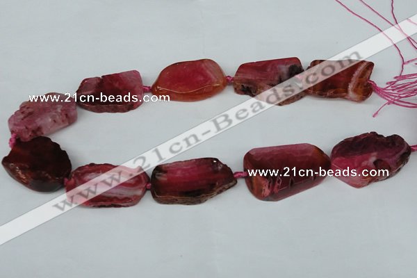 CNG1239 15.5 inches 25*35mm - 30*45mm freeform agate beads