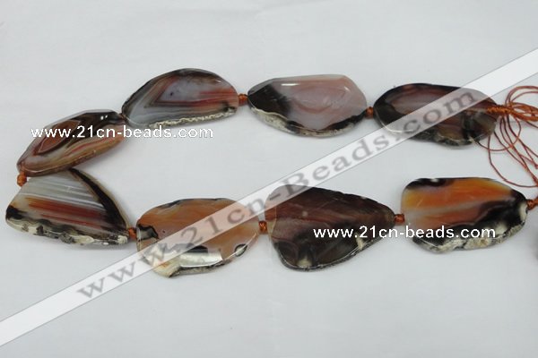 CNG1240 15.5 inches 30*40mm - 35*50mm freeform agate beads