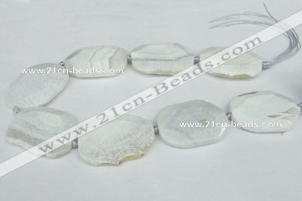 CNG1242 15.5 inches 30*40mm - 40*50mm freeform agate beads