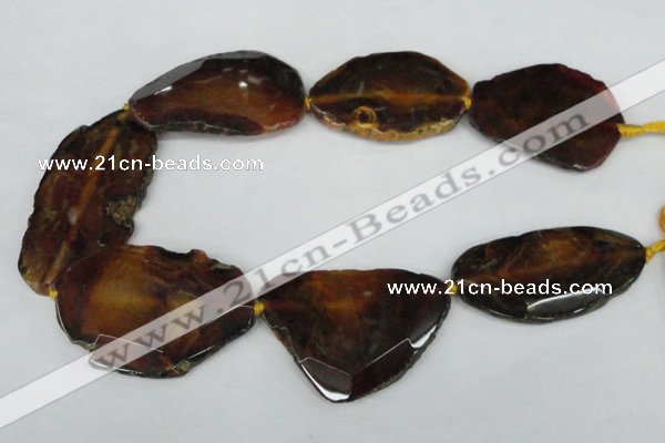 CNG1243 15.5 inches 30*50mm - 40*60mm freeform agate beads