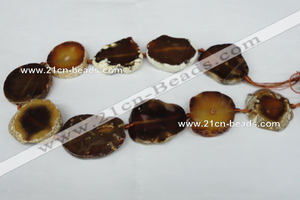 CNG1245 15.5 inches 25*35mm - 30*45mm freeform agate beads