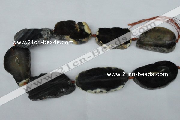 CNG1248 15.5 inches 30*40mm - 40*50mm freeform agate beads