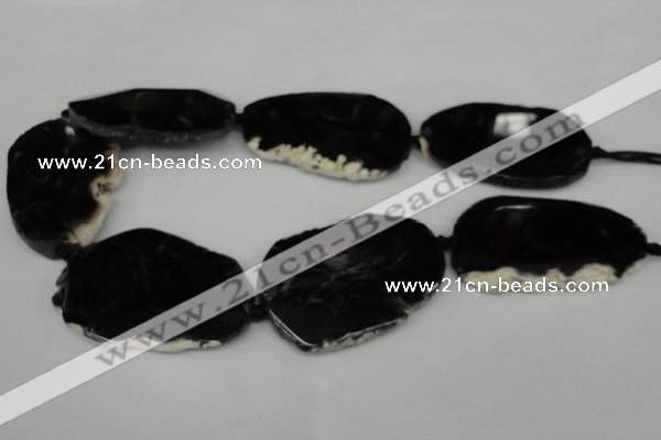 CNG1249 15.5 inches 35*40mm - 45*50mm freeform agate beads