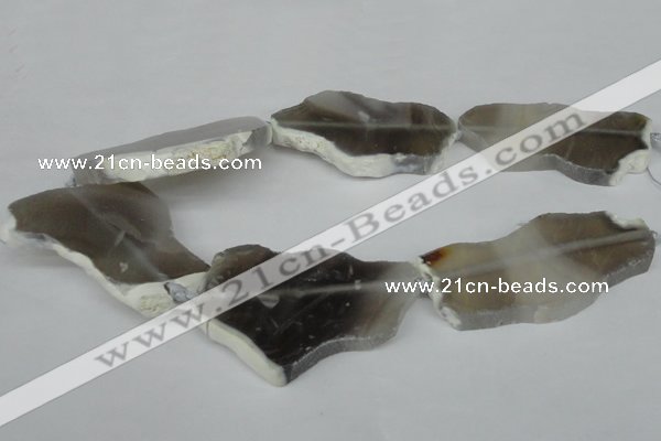 CNG1251 15.5 inches 30*50mm - 40*60mm freeform agate beads