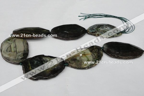 CNG1255 15.5 inches 35*45mm - 40*60mm freeform agate beads