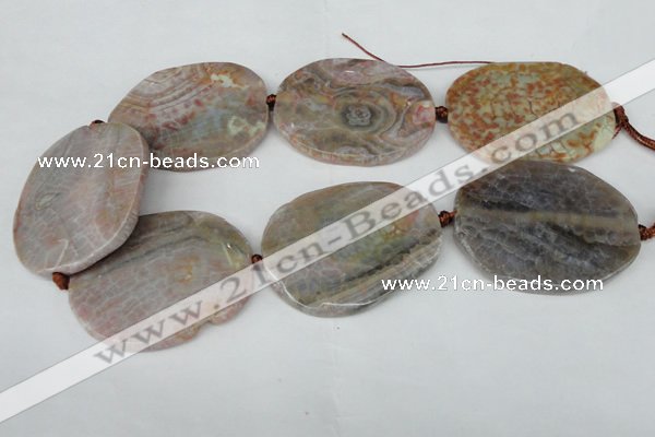 CNG1256 15.5 inches 40*50mm - 45*55mm freeform agate beads