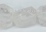 CNG1309 15*20mm – 25*30mm faceted nuggets rose quartz beads