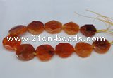 CNG1336 15.5 inches 32*35mm faceted freeform agate beads