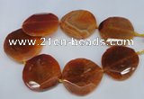 CNG1347 15.5 inches 52*55mm faceted freeform agate beads