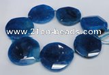 CNG1349 15.5 inches 52*55mm faceted freeform agate beads