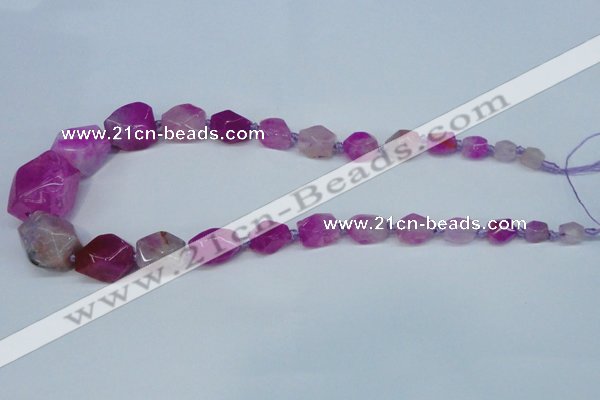 CNG1357 15.5 inches 8*10mm - 20*25mm faceted nuggets agate beads