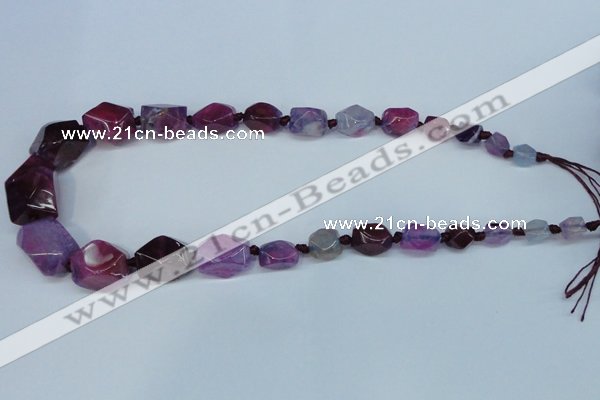 CNG1358 15.5 inches 8*10mm - 20*25mm faceted nuggets agate beads