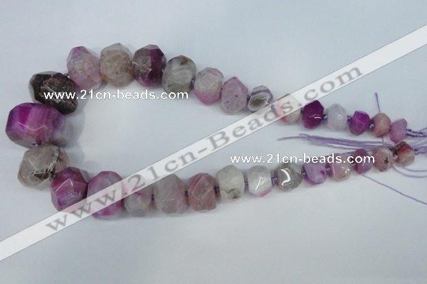 CNG1366 15.5 inches 8*12mm - 22*30mm faceted nuggets agate beads