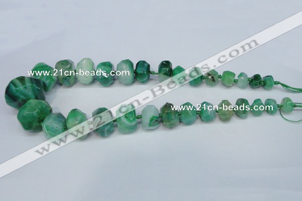 CNG1367 15.5 inches 8*12mm - 22*30mm faceted nuggets agate beads