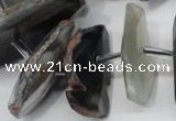 CNG1383 15.5 inches 10*25mm - 40*55mm faceted freeform agate beads