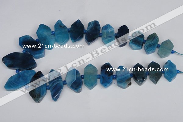 CNG1396 15.5 inches 15*25mm - 20*40mm wand agate gemstone beads