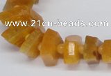 CNG1400 15.5 inches 10*15mm - 12*22mm nuggets agate gemstone beads