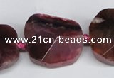 CNG1406 15.5 inches 20*22mm - 22*25mm faceted freeform agate beads