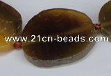 CNG1412 15.5 inches 25*35mm - 35*38mm faceted freeform agate beads