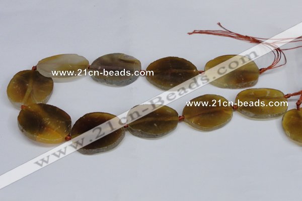 CNG1412 15.5 inches 25*35mm - 35*38mm faceted freeform agate beads