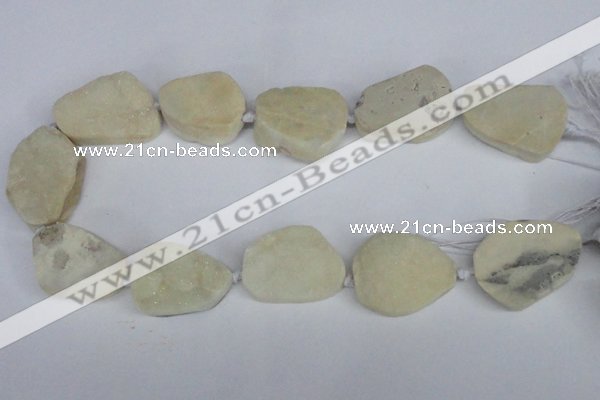 CNG1415 15.5 inches 25*35mm - 30*40mm freeform agate beads