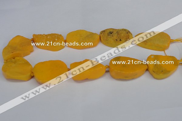 CNG1420 15.5 inches 25*35mm - 30*40mm freeform agate beads