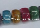 CNG1451 15.5 inches 10*18mm nuggets agate gemstone beads