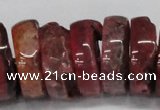 CNG1460 15.5 inches 10*30mm - 12*30mm nuggets agate gemstone beads