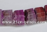 CNG1476 15.5 inches 8*15mm - 12*15mm nuggets agate gemstone beads