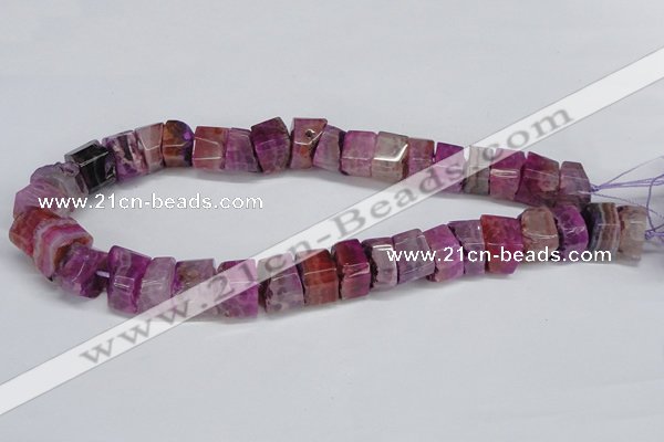 CNG1476 15.5 inches 8*15mm - 12*15mm nuggets agate gemstone beads