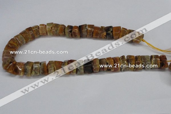 CNG1477 15.5 inches 8*15mm - 12*15mm nuggets agate gemstone beads