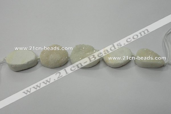 CNG1510 8 inches 20*30mm - 25*35mm freeform agate beads