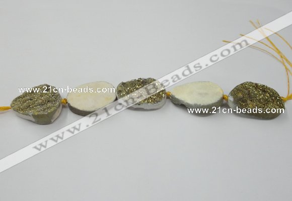 CNG1528 8 inches 22*30mm - 25*35mm freeform agate beads