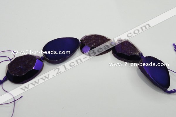 CNG1531 8 inches 25*35mm - 35*45mm freeform agate beads