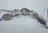 CNG1533 8 inches 25*35mm - 30*40mm freeform amethyst beads