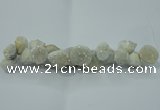 CNG1535 7.5 inches 10*14mm - 15*20mm nuggets plated druzy agate beads