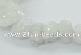 CNG1540 15.5 inches 6*8mm - 15*20mm nuggets plated druzy quartz beads