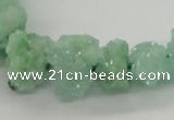 CNG1542 15.5 inches 6*8mm - 15*20mm nuggets plated druzy quartz beads