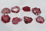 CNG1561 30*35mm - 35*40mm freeform plated druzy agate beads