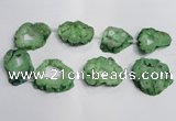 CNG1564 30*40mm - 40*50mm freeform plated druzy agate beads