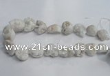 CNG1575 18*25mm - 20*30mm nuggets plated druzy agate beads