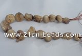 CNG1576 18*25mm - 20*30mm nuggets plated druzy agate beads