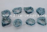 CNG1589 15.5 inches 30*35mm - 35*40mm freeform plated druzy agate beads