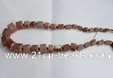 CNG1591 15.5 inches 8*12mm - 12*20mm nuggets plated quartz beads