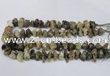 CNG1598 15.5 inches 10*14mm - 15*20mm nuggets green garnet beads