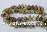 CNG1599 15.5 inches 15*20mm - 20*25mm nuggets green garnet beads