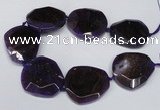 CNG1606 15.5 inches 45*50mm faceted freeform agate beads