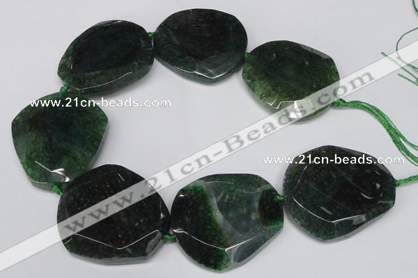 CNG1608 15.5 inches 45*50mm faceted freeform agate beads